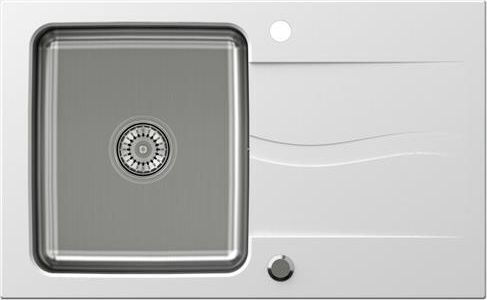Steiner Michael 111 Ένθετος Inox Μ78xΠ48cm Λευκός