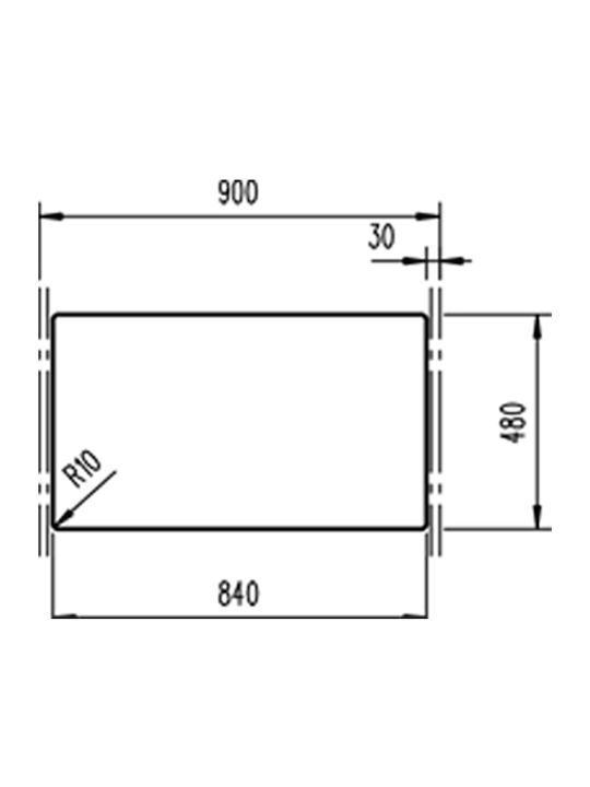 Teka Stone 90 B-TG Ένθετος Νεροχύτης από Συνθετικό Γρανίτη Μ51xΠ20cm White