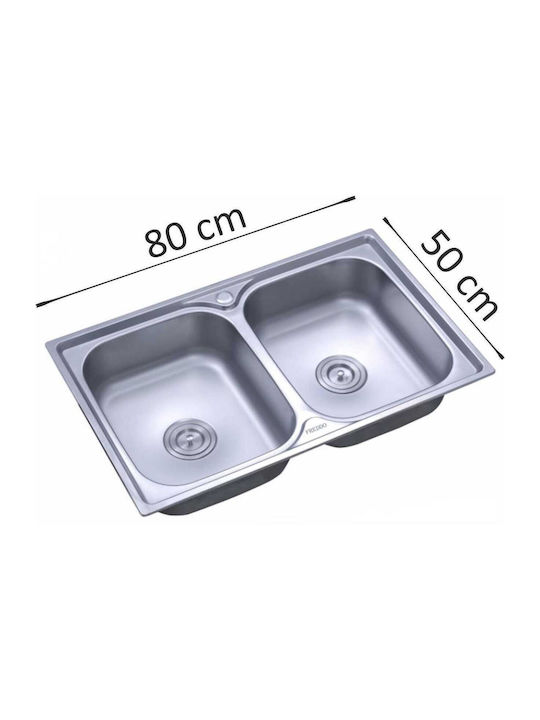 Freddo Unterbau Spüle Inox B80xT50cm Gray