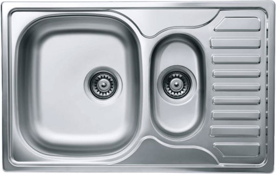 Freddo Ένθετος Νεροχύτης Inox Μ78xΠ49cm Γκρι