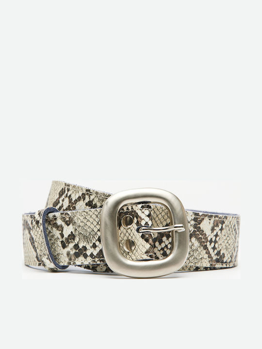 Leather Women's Belt White