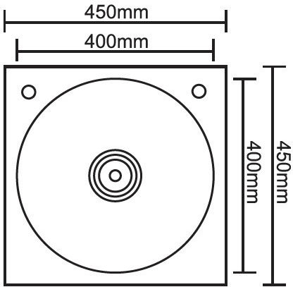 Inter Ceramic ICK D4545P Drop-In Inox Гладко (сатенено покритие) 45x45см Сребрист