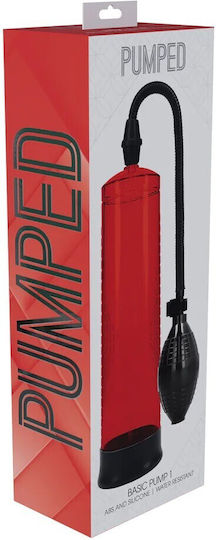 Basic Pump 1 Αδιάβροχη Αντλία Κενού Μεγέθυνσης Πέους Κόκκινο