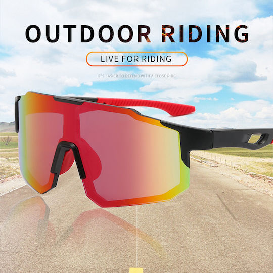Techsuit Cycling Glasses 9337 with Black Frame & Transparent Lenses