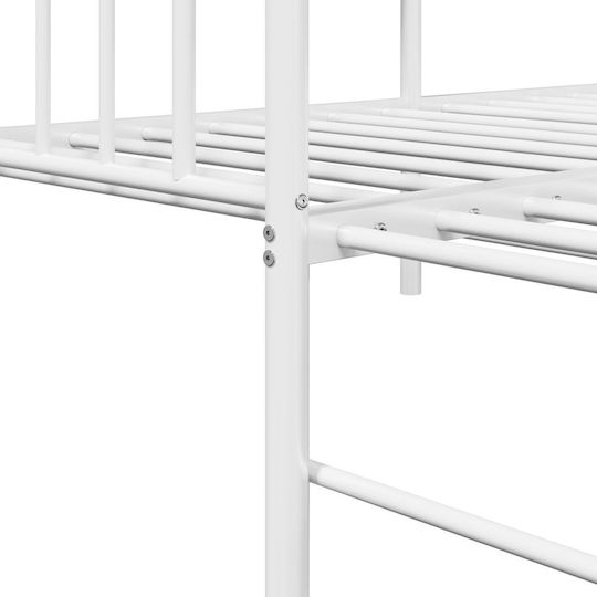 Kinderbett Bett Einzel Metall Weiß Für Matratze 80x200cm
