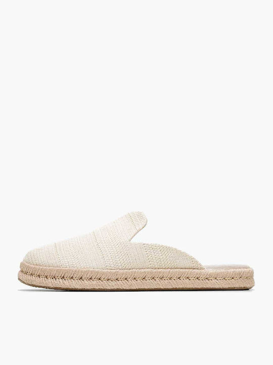 Santiago Mule Espadrilles Flat Mules σε Μπεζ Χρώμα