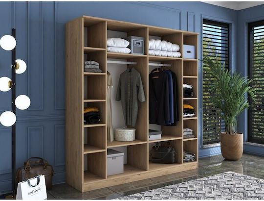 Camlare 104 Εξάφυλλη Ντουλάπα 180x47x191cm Καρυδί, Άσπρο Camlare 104 Εξάφυλλη Ντουλάπα 180x47x191cm Καρυδί, Άσπρο