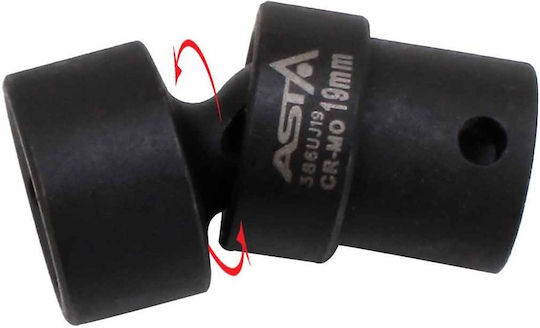 Satra Einstellbar Nuss Pneumatisch Sechskant mit Vierkant-Antrieb 3/8" Durchmesser 10 / 3/8" / 11 / 12 / 13 / 14 / 15 / 16 / 17 / 18 / 19 / 53 1Stück