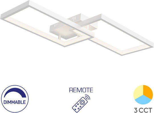 Braytron Πλαφονιέρα Οροφής Λευκή με Ενσωματωμένο LED