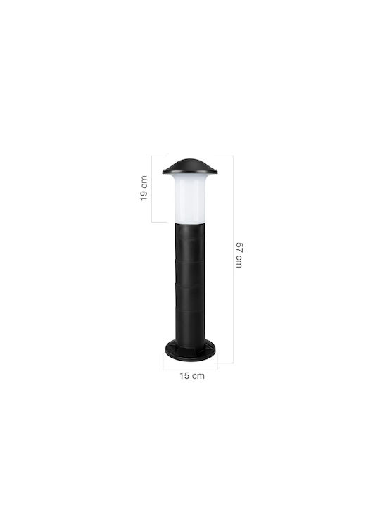 GloboStar Lampa Post Mic Pentru Exterior IP44 Cu Bază De Bec E27 Neagră