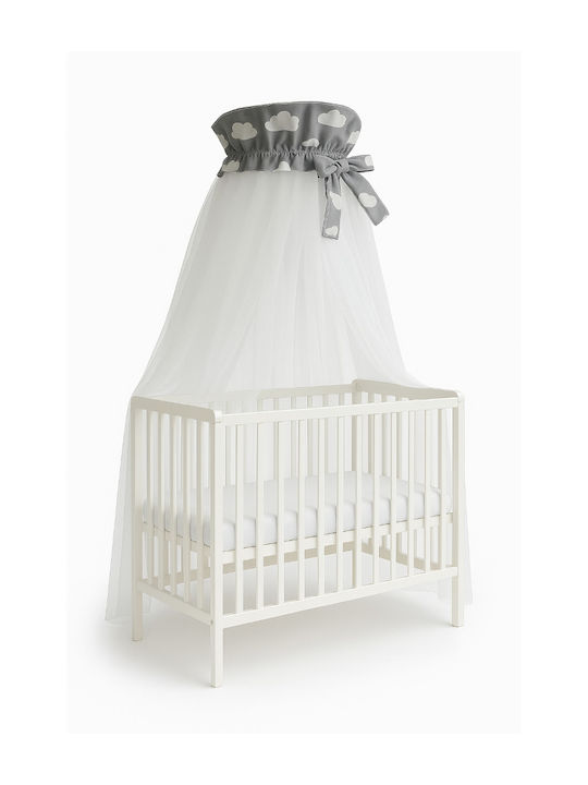 Kikka Boo Mosquito Net Crib Angel Clouds Tulle 41109070028 Gray 540x200cm