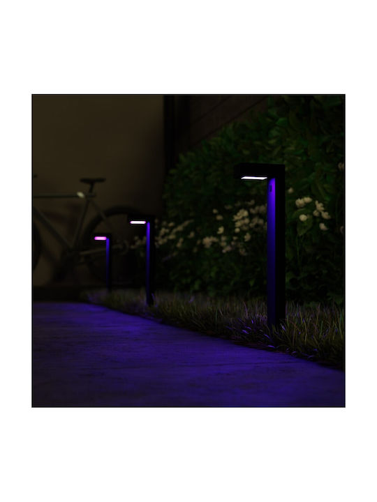 Hombli Outdoor Floor Lamp Small Post LED for Exterior Space with Warm White Light IP67 Black