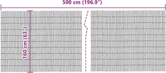 vidaXL Bamboo Fencing with Whole Reed 1.6x5m