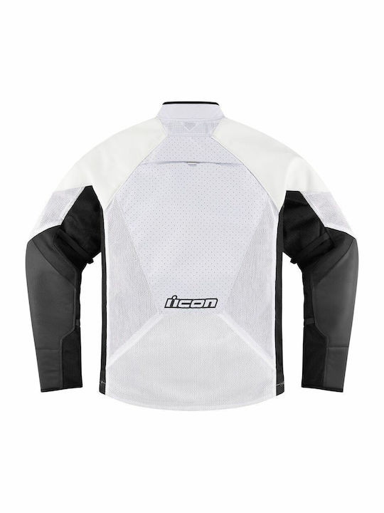 Icon Mesh Af Bărbătesc Geacă de motocicletă 4 Sezoane Alb