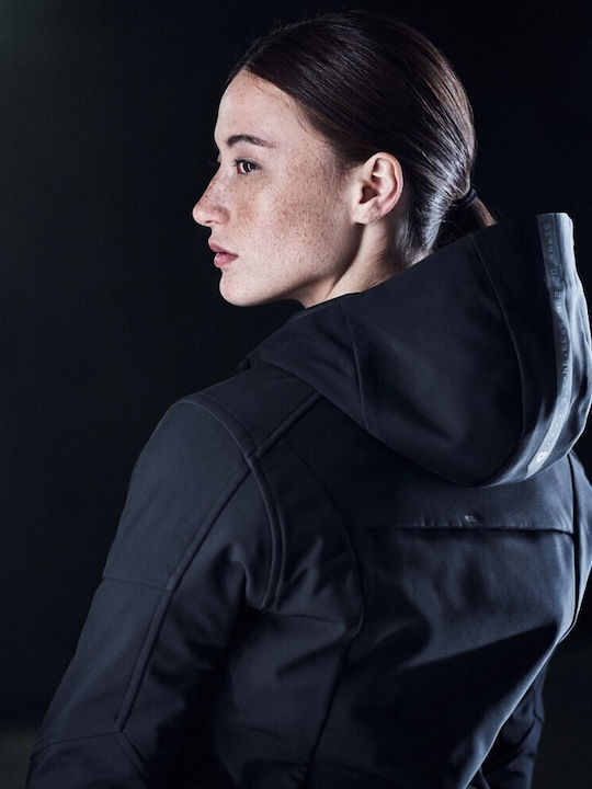 Rev'IT Afterburn H2O Lady Χειμερινό Γυναικείο Μπουφάν Μηχανής Softshell Αδιάβροχο Μαύρο