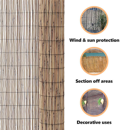 vidaXL Bamboo Fence Panel in Brown Colour
