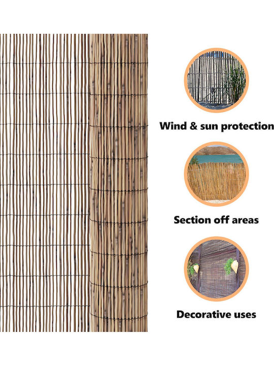 vidaXL Bamboo Fencing with Whole Reed Bamboo 1.4x4m