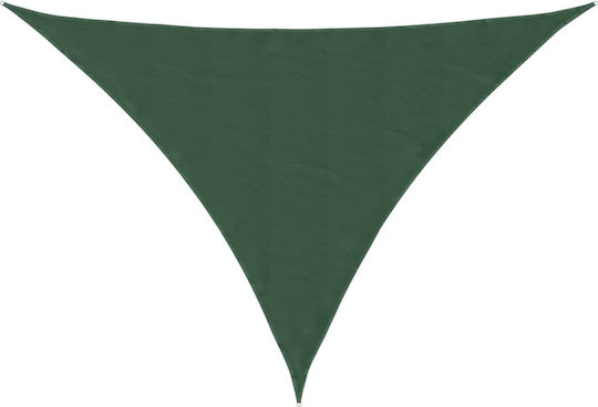 vidaXL Triangle Shade Sail Green With Hoop & with PU Coating 4x4x5.8m made of Oxford fabric