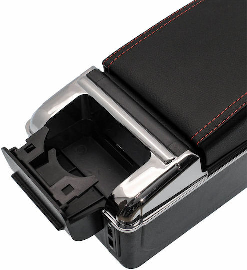 Car PU Armrest Universal Black
