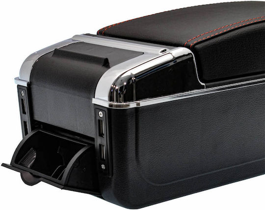 Car PU Armrest Universal Black