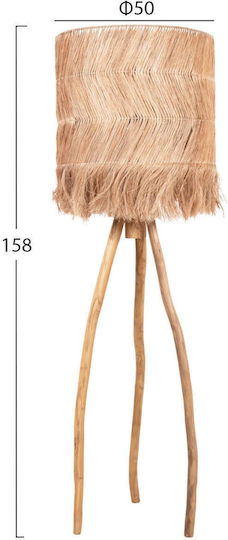 HomeMarkt Lampa de podea Î160xL50cm. cu Soclu pentru Bec E27 Maro