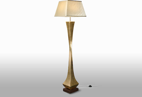 Deco Lampa de podea Î172xL43cm. cu Soclu pentru Bec E27 Auriu