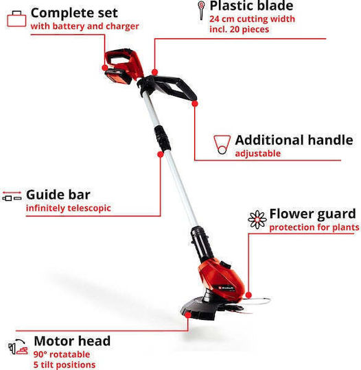 Einhell GE-CT 18 Li Kit Brush Cutter Shoulder / Hand Battery