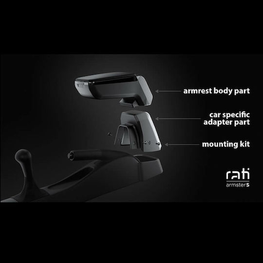 Rati Armster Car PU Armrest for Suzuki SX4 S-Cross Black