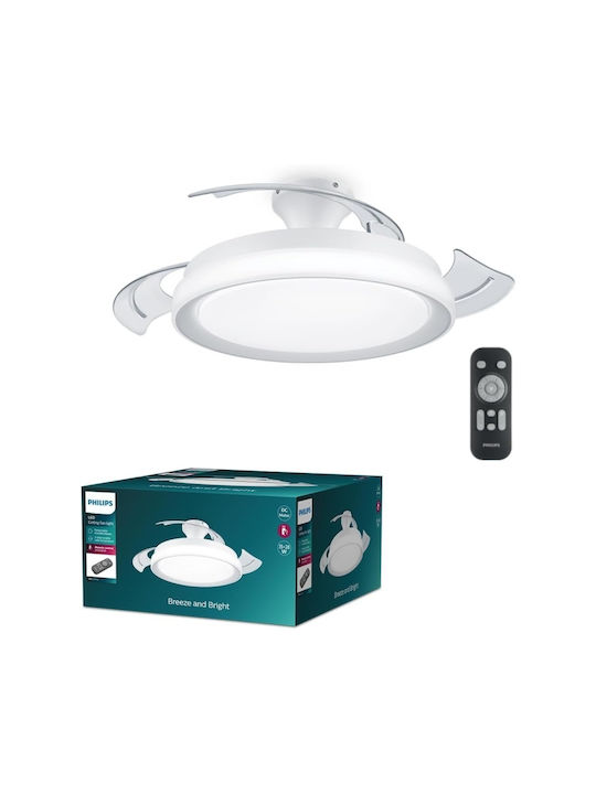 Philips Таванна LED светлина Вентилатор LED 35w 230v 5500 4000 2700k+rc Бял
