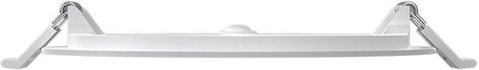 Braytron Στρογγυλό LED Panel 9W με Φυσικό Λευκό Φως 4000K