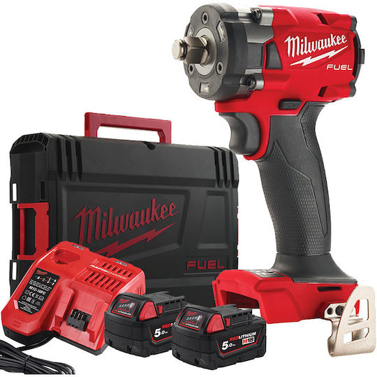Milwaukee M18 FIW2F12-502X Μπουλονόκλειδο Μπαταρίας 18V 2x5Ah με Υποδοχή 1/2"