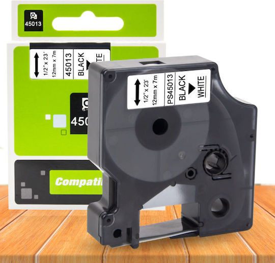 Dymo Label Maker Tape 7m x 12mm in Black Colour Compatible with Dymo D1