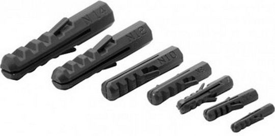 Hard-plast Βυσμα Απλο Μαυρο 25mm X 5mm 100τεμ 02772