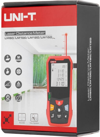 Uni-T Μέτρο Laser LM80 με Εύρος Μέτρησης 0.001m-80m