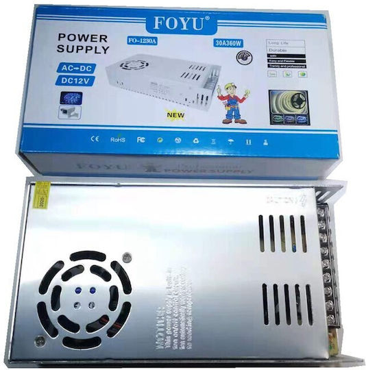 Foyu LED Power Supply Power 360W with Output Voltage 12V