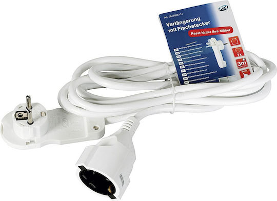 REV 1 Platz mit Kabel 3m Durchmesser 2 x 1.5mm² Weiß