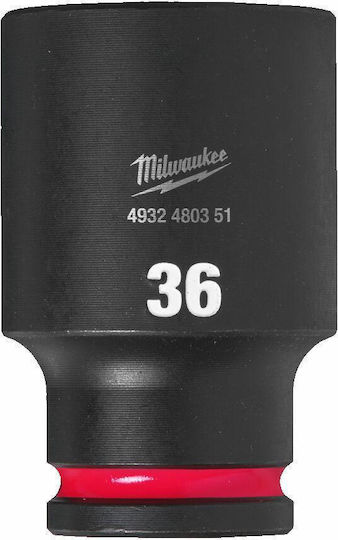 Milwaukee Shockwave Căpăcel Pneumatic - Pneumatic Hexagonal cu Patrat de Prindere 1/2" Diametru 36mm 1buc