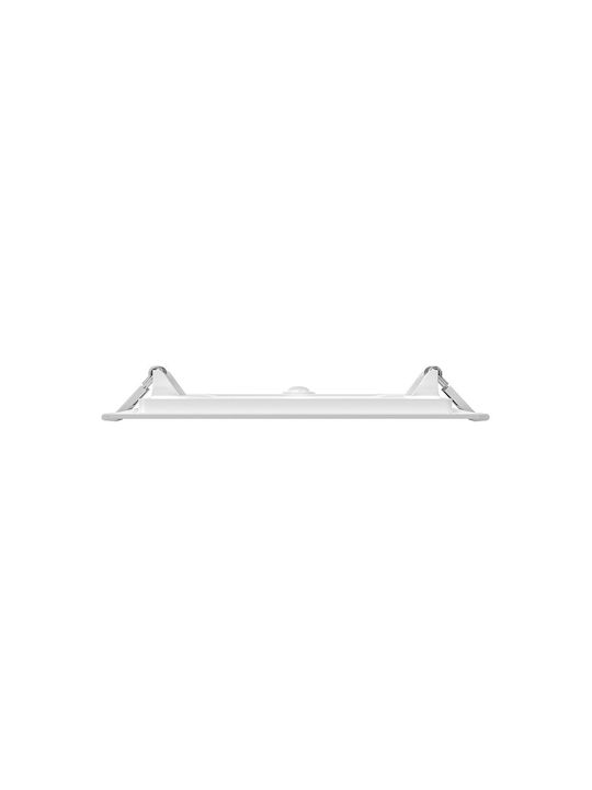 Braytron Τετράγωνο Χωνευτό Σποτ με Ενσωματωμένο LED και Φυσικό Λευκό Φως Λευκό 11x11εκ. 1τμχ