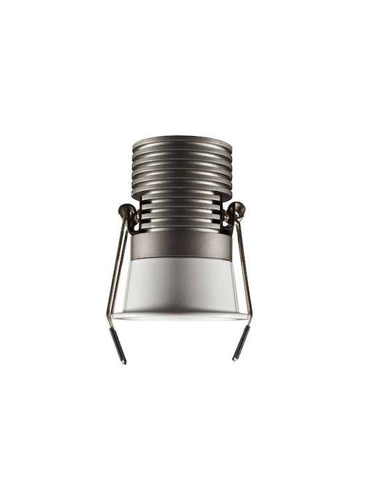 Eurolamp Rund Einbau Spot mit integriertem LED und Natürliches Weißes Licht Weiß 7.5x7.5cm. 1Stück Eurolamp Rund Einbau Spot mit integriertem LED und Natürliches Weißes Licht Weiß 7.5x7.5cm. 1Stück
