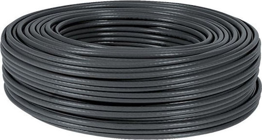 Microconnect Netzkabel mit Kabeleigenschaften 2x0.75mm² in Schwarz Farbe 100m Flexibles