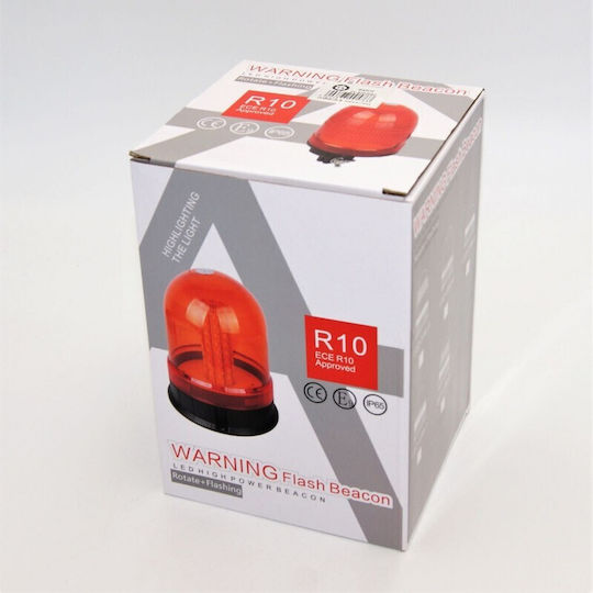 Car Beacon LED 12V 14cm with Orange Lighting