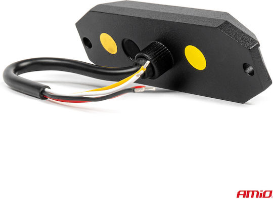 AMiO Μπάρα Σήμανσης Αυτοκινήτου LED 12 / 24V Αδιάβροχη 9.5cm με Πορτοκαλί Φωτισμό