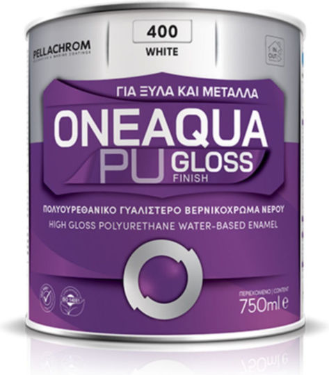 Pellachrom Ριπολίνη Πολυουρεθανικό Νερού Aquagloss 0.35lt Black N.405