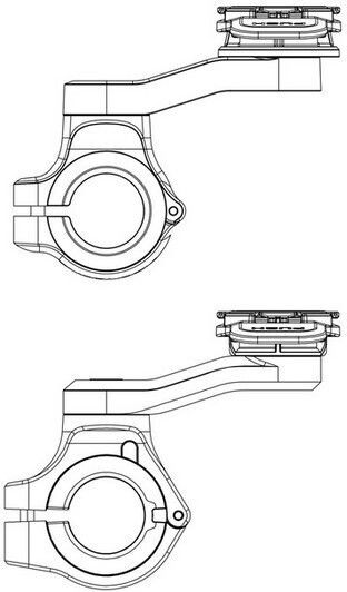 Quad Lock Βάση Κινητού Μοτοσυκλέτας με Κλιπ για το Τιμόνι