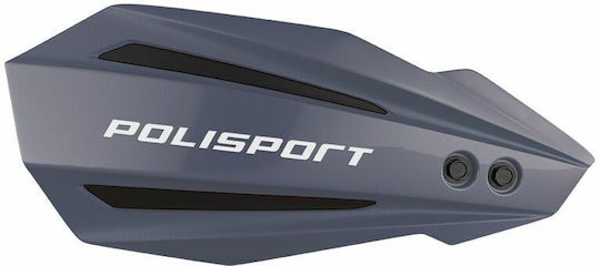 Polisport Motorcycle Protective Hand Guards in Black Colour