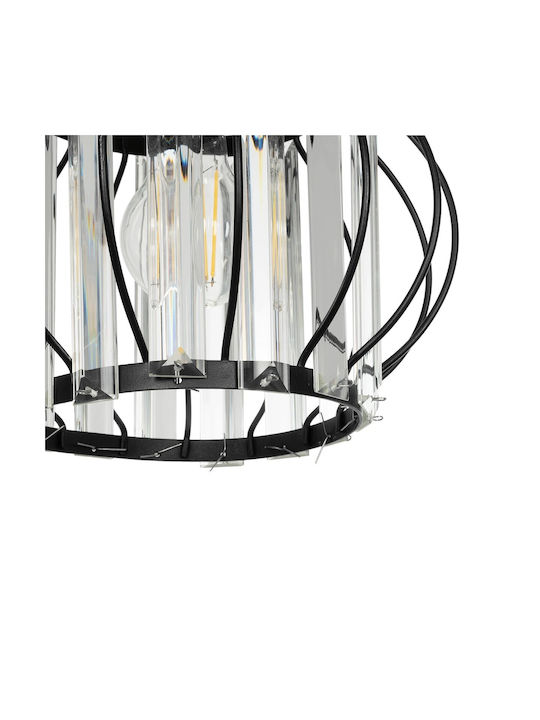 GloboStar Lucero Pendant Light Black Grid with Socket E27 16x16x70cm