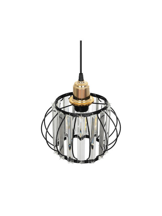 GloboStar Lucero Pendant Light Black Grid with Socket E27 16x16x70cm