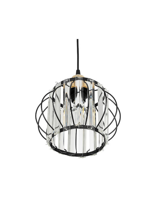 GloboStar Lucero Pendant Light Black Grid with Socket E27 16x16x70cm