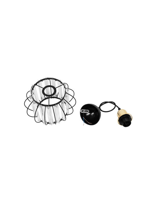 GloboStar Lucero Pendant Light Black Grid with Socket E27 16x16x70cm