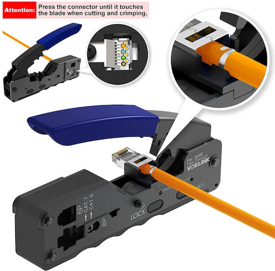 Network Crimping Pliers CAT5 CAT5E CAT6 CAT6A CAT7 CAT7A RJ45